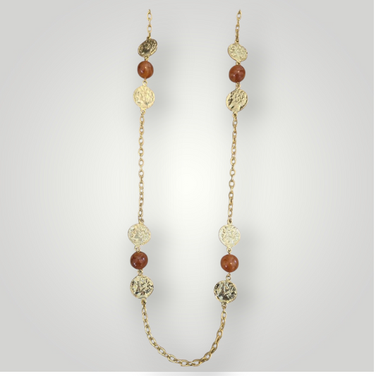 Coin and Carnelian necklace