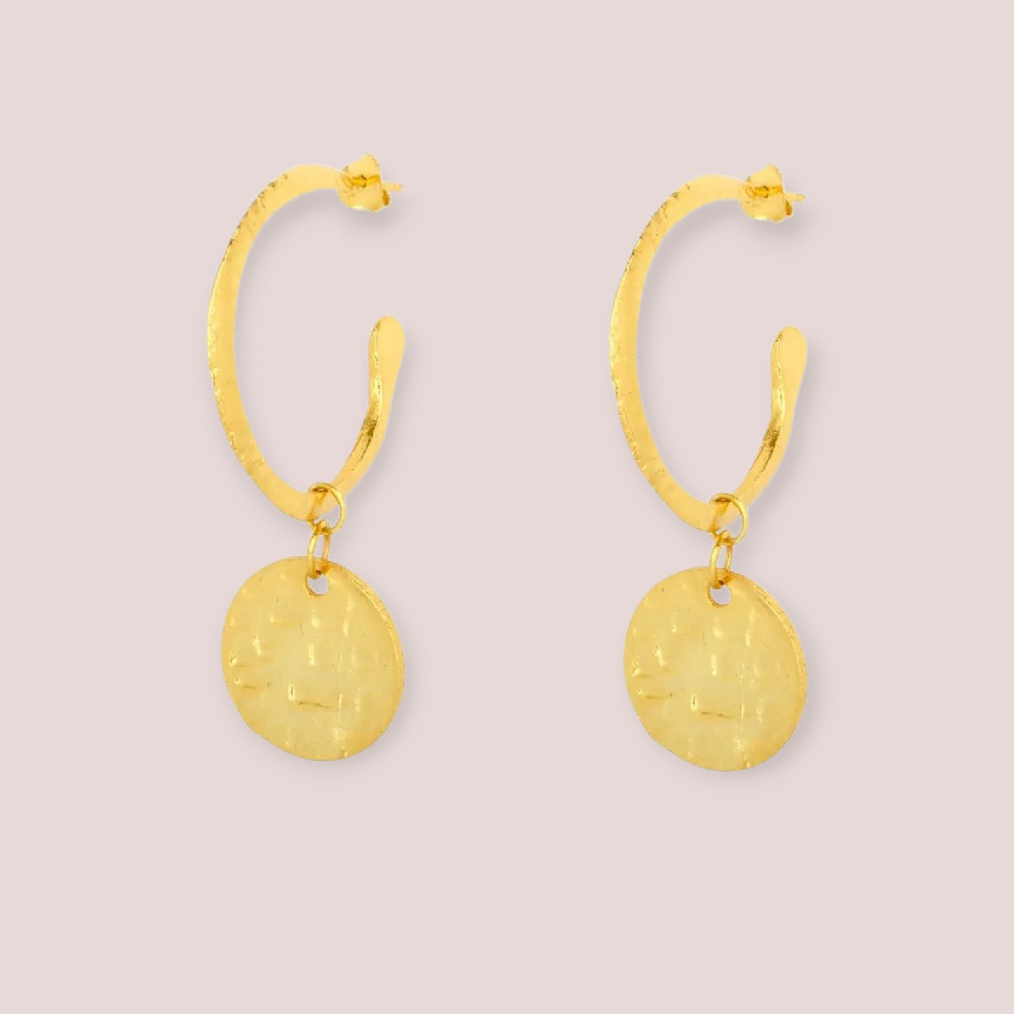 Coin Gold Hoops