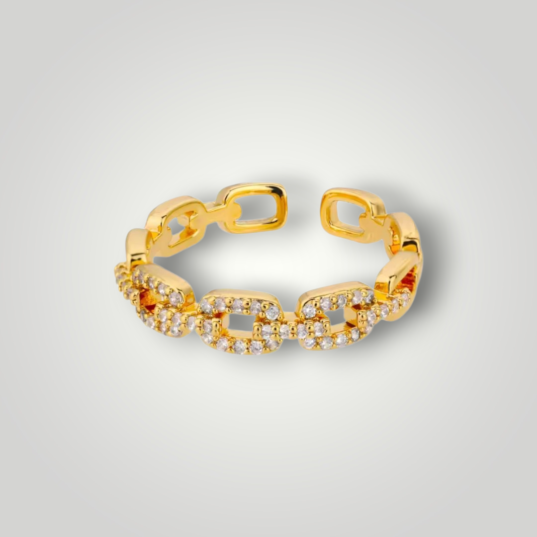 The Lumiere-Link Ring – 18ct Gold Plated Adjustable Ring