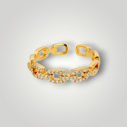 The Lumiere-Link Ring – 18ct Gold Plated Adjustable Ring