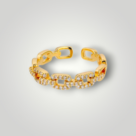The Lumiere-Link Ring – 18ct Gold Plated Adjustable Ring