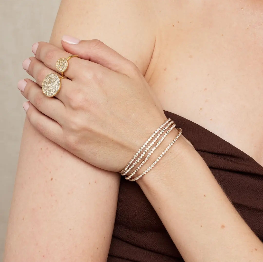 Luce Gold stretch tennis bracelet