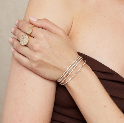 Luce Gold stretch tennis bracelet