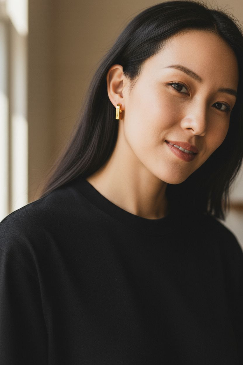 Fortress hoops - 18ct Gold Plated Stainless Steel