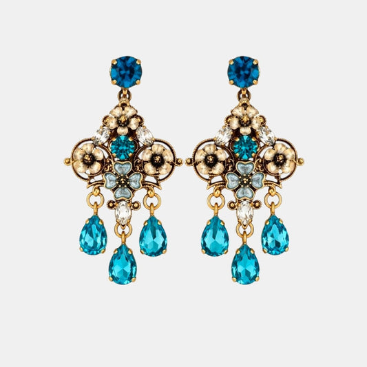 Floral Swarovski Blue Chandeliers