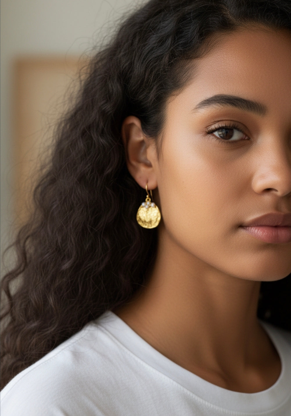 Soleil Earrings 22ct Gold Plated