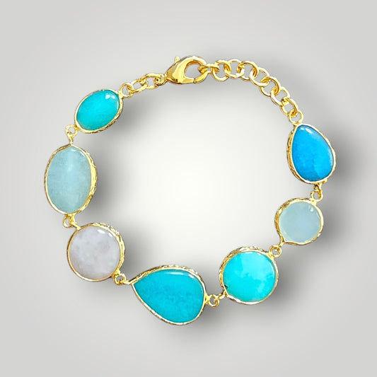 Capri Gemstone Bracelet- Aqua Blue