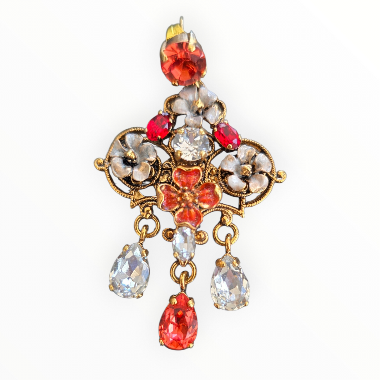 Floral Swarovski Chandelier Earrings – Sacred Heart Collection