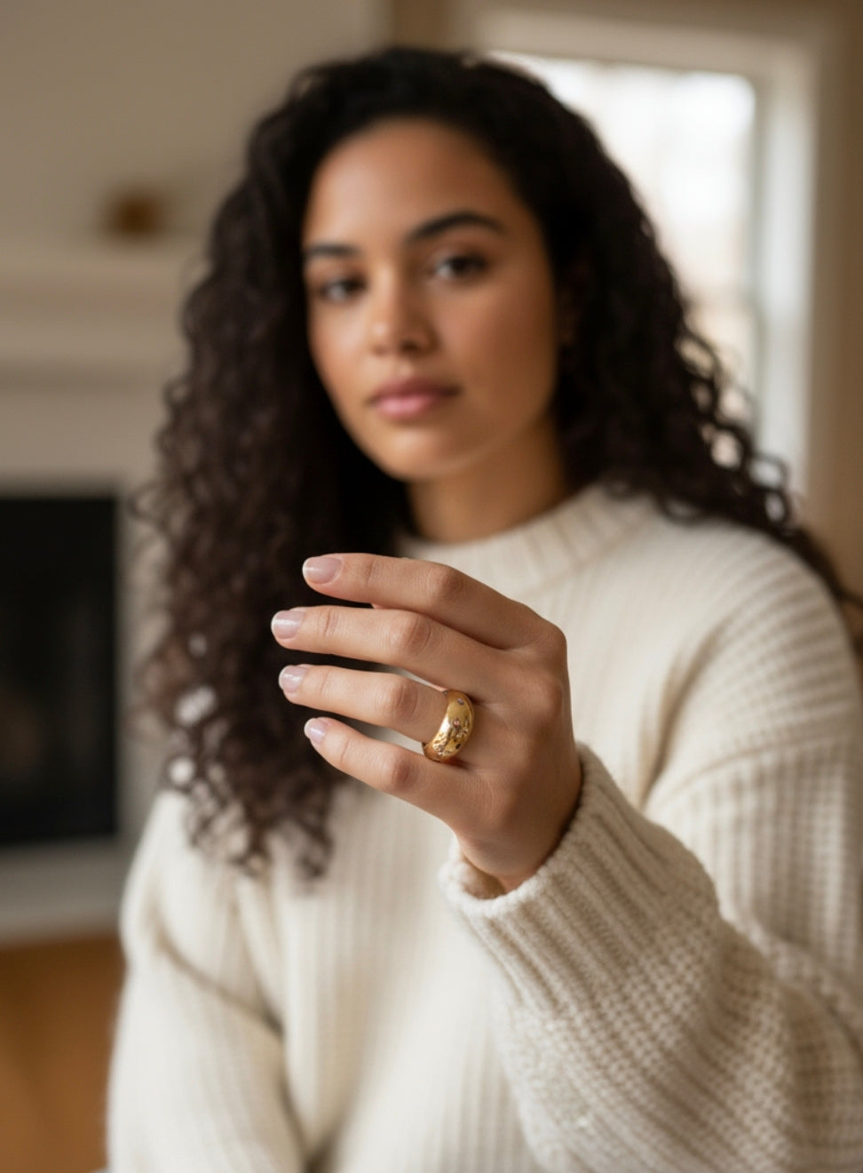 Luce Stellata Ring – 18ct Gold Plated Stainless Steel