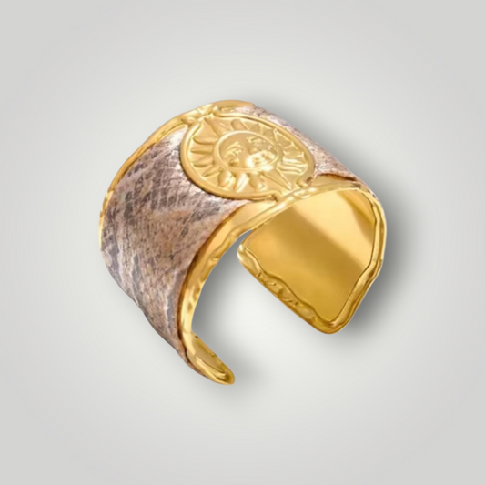 Solar cuff - 18ct Gold Plated Stainless Steel