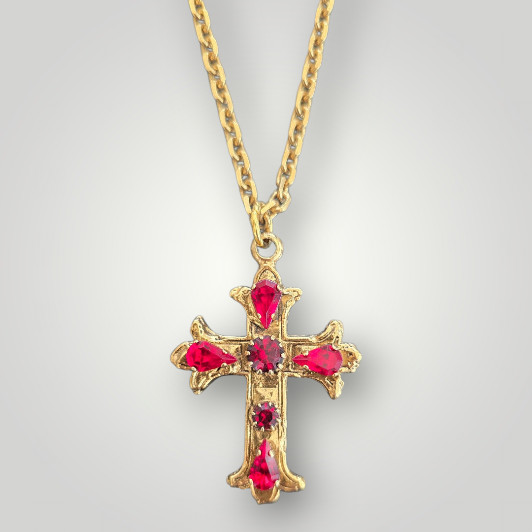 Ruby Crystal Necklace – Sacred Heart Collection
