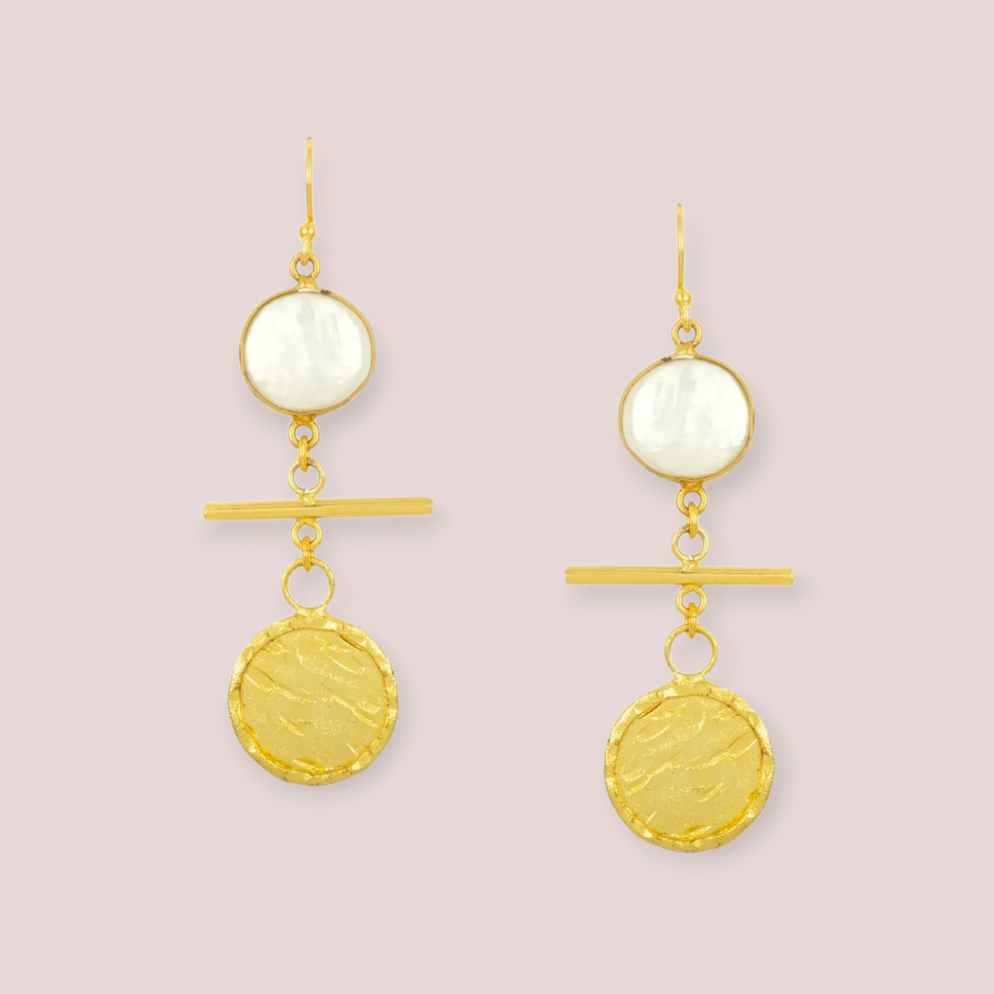 Eva earrings 22ct gold plated